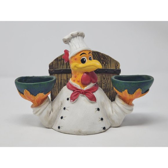 Vintage Ceramic Rooster Salt And Pepper Shaker And Napkin Holder‎ All In One - Picture 2 of 9